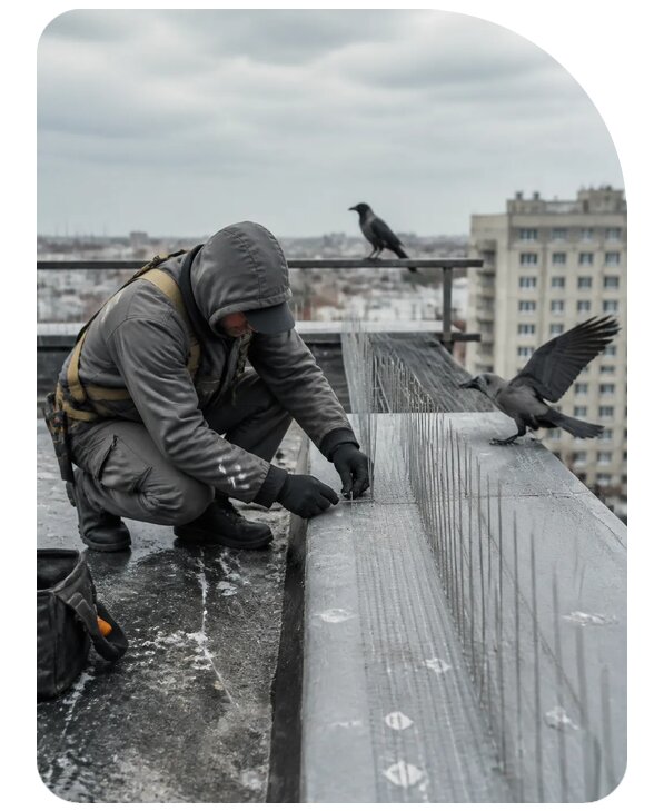 Защита от ворон под ключ в Качканаре по цене от 5127 р. | Сенат-Кчк